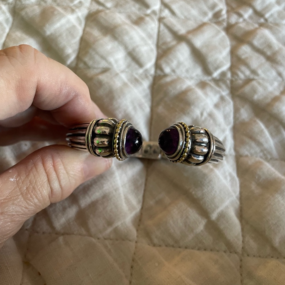 LAGOS Silver Bracelet with Purple Accents - Picture 7 of 9